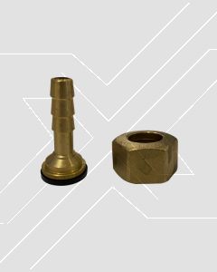 Racor Recto Bronce 10 mm Tuerca Hexagonal 1/2"