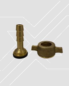 Racor Recto Bronce 10 mm Tuerca Aletas 1/2"