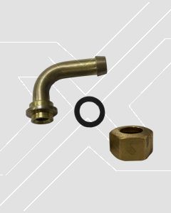 Kit Racor Curvo Bronce 1/4" Tuerca Hexagonal 1/2"