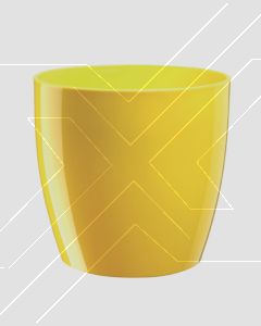 Macetero Monaco 4 L Amarillo (D19xH18 cm) Plástico Italiano